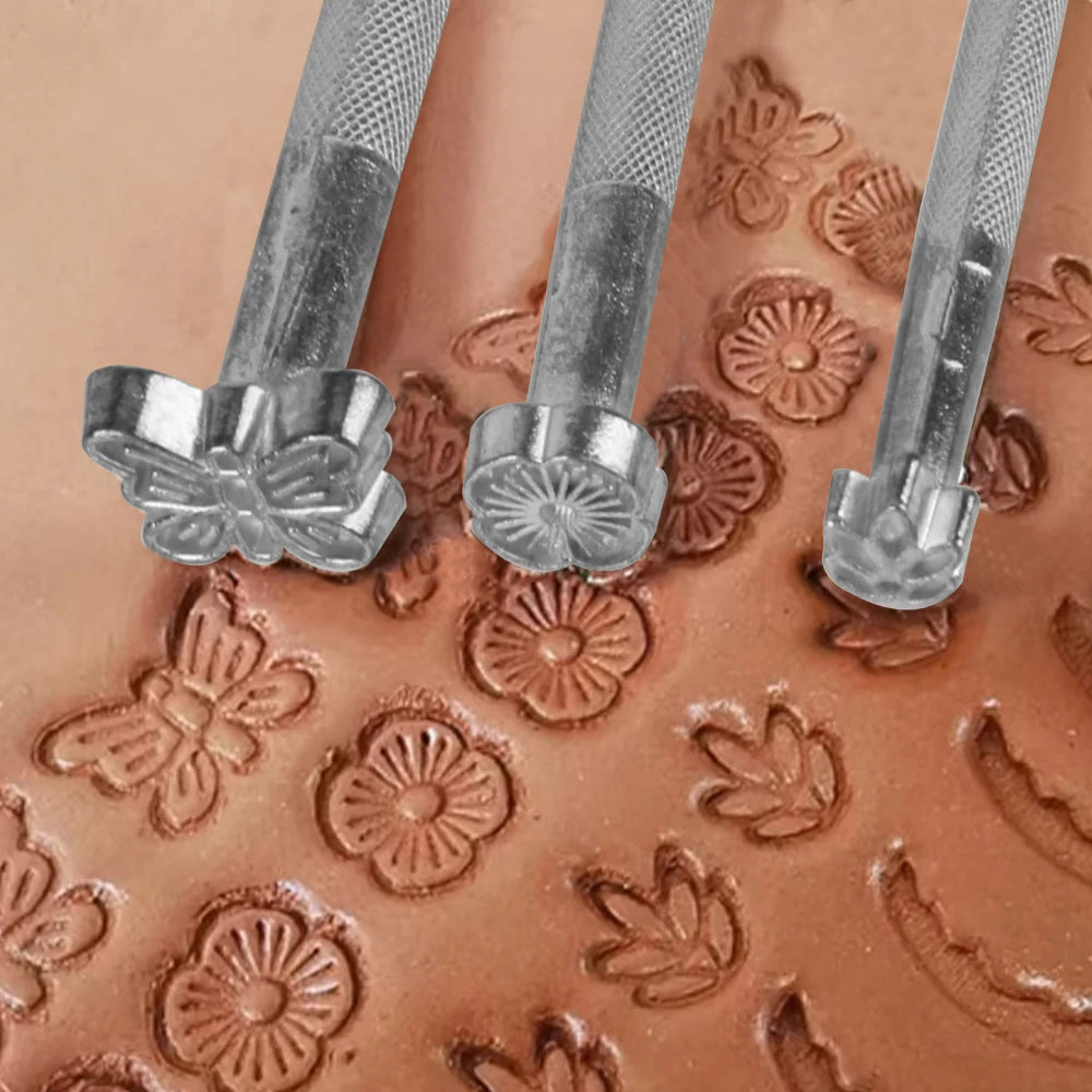 Leather Tool Accessories Stencil Printing Sculpture Knocking Flowers Arts And Crafts 20Pcs Carving Chisel Set DIY Carving