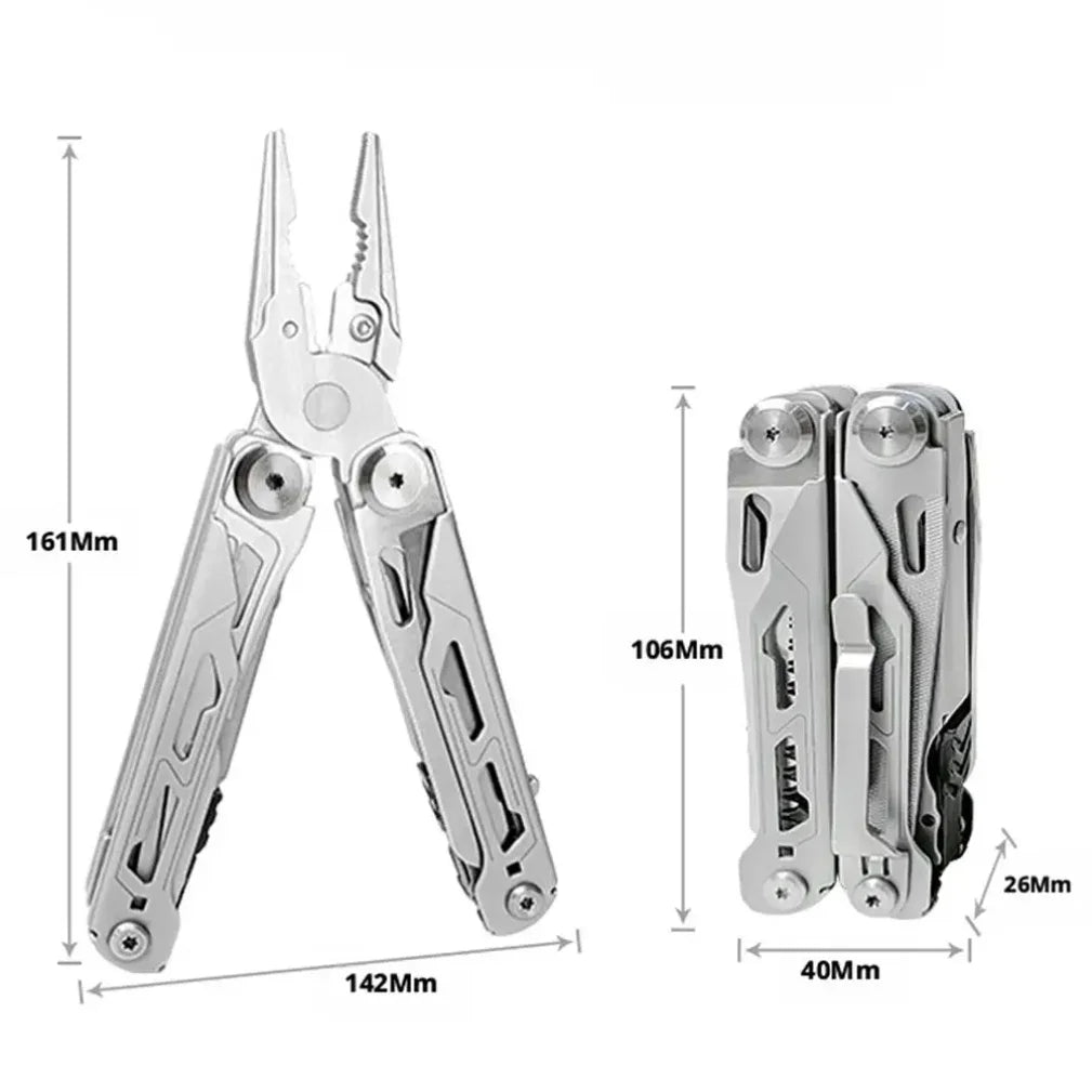 Multi-purpose Outdoor Folding Pliers Stainless Steel Folding For Outdoor Camping Bottle Opener Mobile Phone Repair Hand Tool