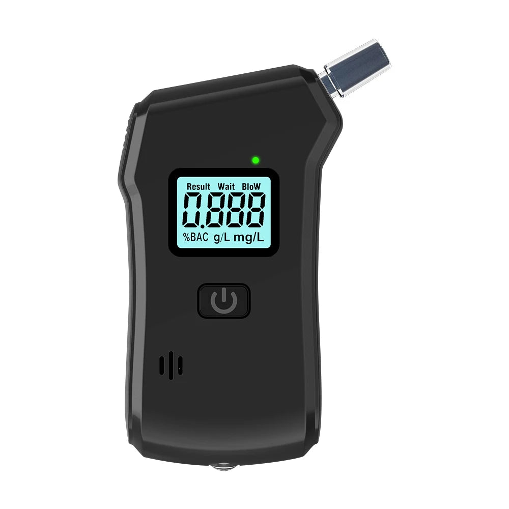 Digital Breath Alcohol Tester LCD Screen Breath Drunk Driving Analyzer Breathalyzer for Drunk Driving Test Use with 5 Mouthpiece