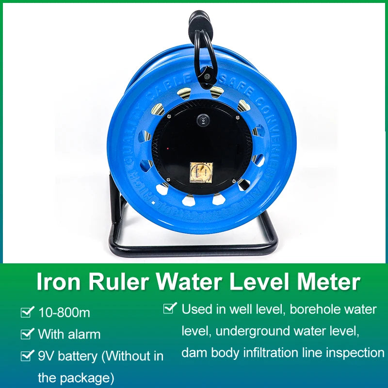 100m On-Site Well Water Level Transmitter Steel Ruler Water Level Gauge