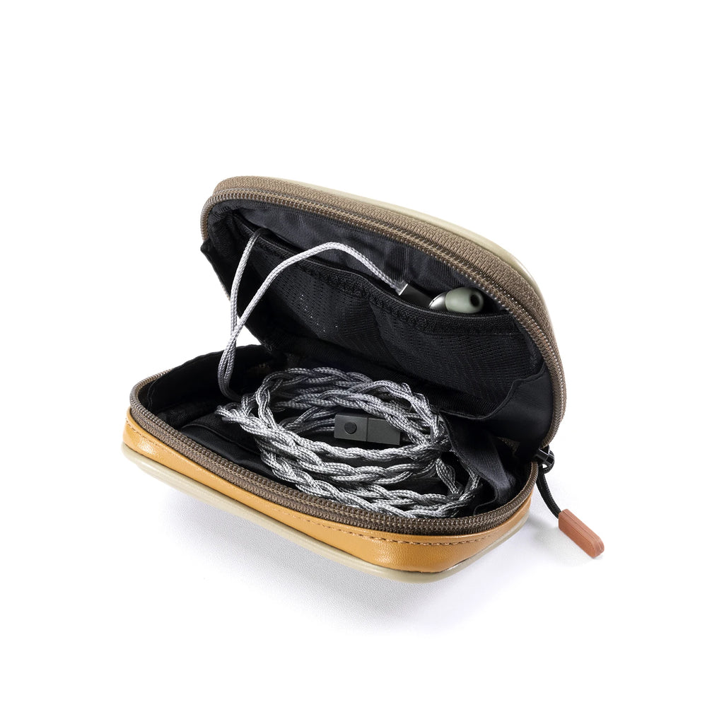 DD ddHiFi CZ120 Cassette-Style Earphones Storage Case With Composite Leather And Customized YKK Double Slider Zipper