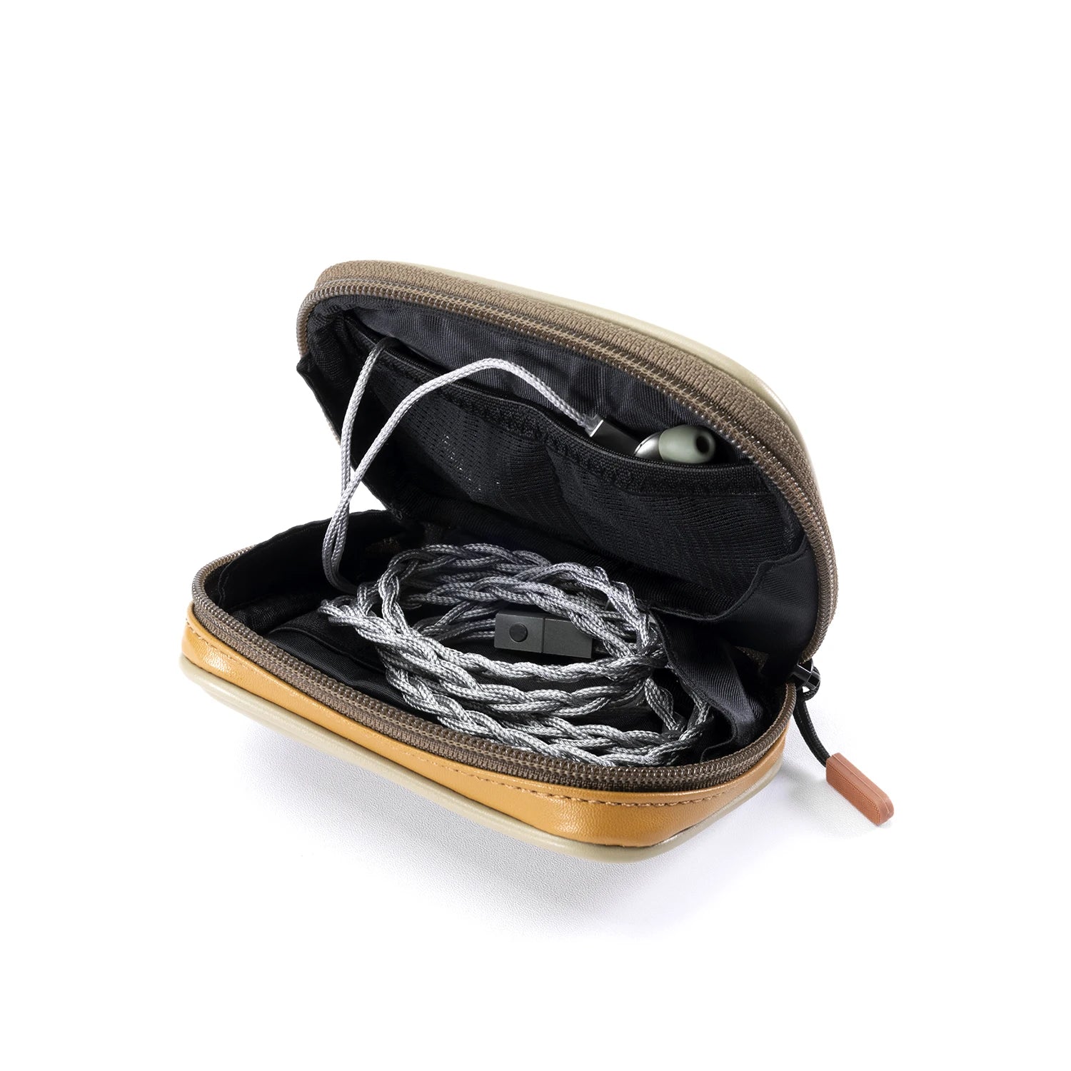 DD ddHiFi CZ120 Cassette-Style Earphones Storage Case With Composite Leather And Customized YKK Double Slider Zipper