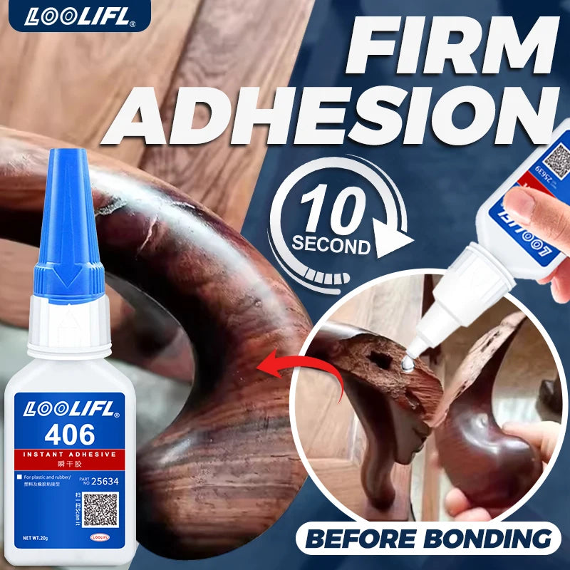 20g 406 High-Quality Cyanoacrylate Super Adhesive for Quick Repair,Suitable for DIY Repair of Wood, Plastic, Models, Metals, Etc