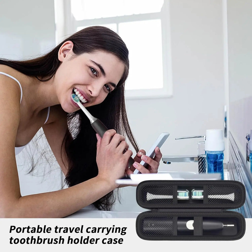 （CASE ONLY)Toothbrush Travel Hard Case Compatible with Oral-B Pro 1000, 2000, 3000, 3500, 1500/ for Philips Sonicare ProtectiveC