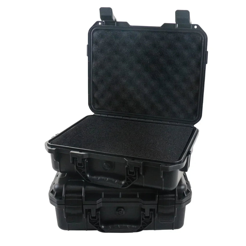 1 waterproof hard hand-held toolbox bag with pre cut sponge storage box, impact resistant unmanned driving chassis