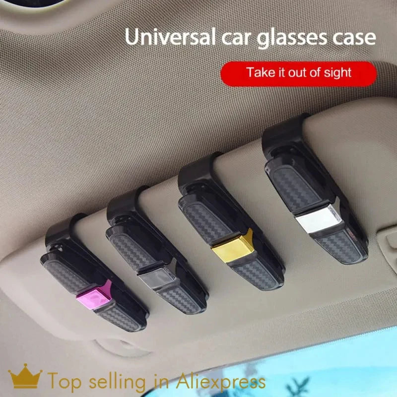 Universal Car Eyeglass Holder Clip Sun Visor Sunglass Storage Organizer Support for Auto