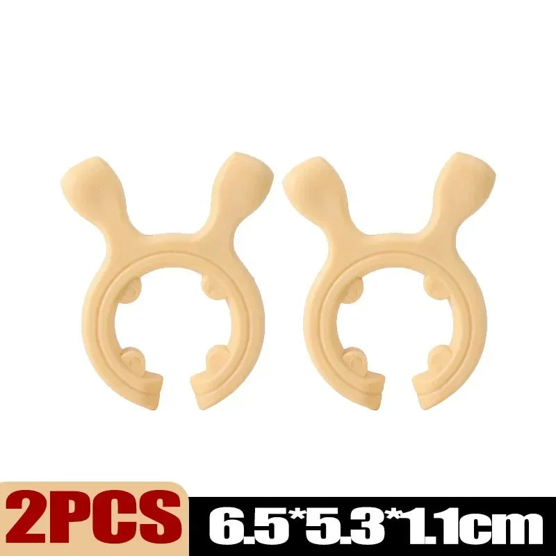 Silicone Deer Ear Spatula Rack Universal Anti-scalding Spoon Holder Heat-resistant Shovel Clip Overflow Pot Clips Kitchen Gadget