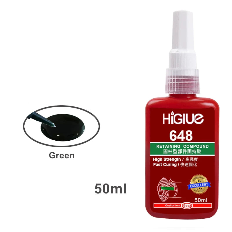 NEW 648 Cylindrical Member Fixing Hold Glue High Strength Cylindrical Bearing Glue Fast Curing Clearance Fixed Adhesive