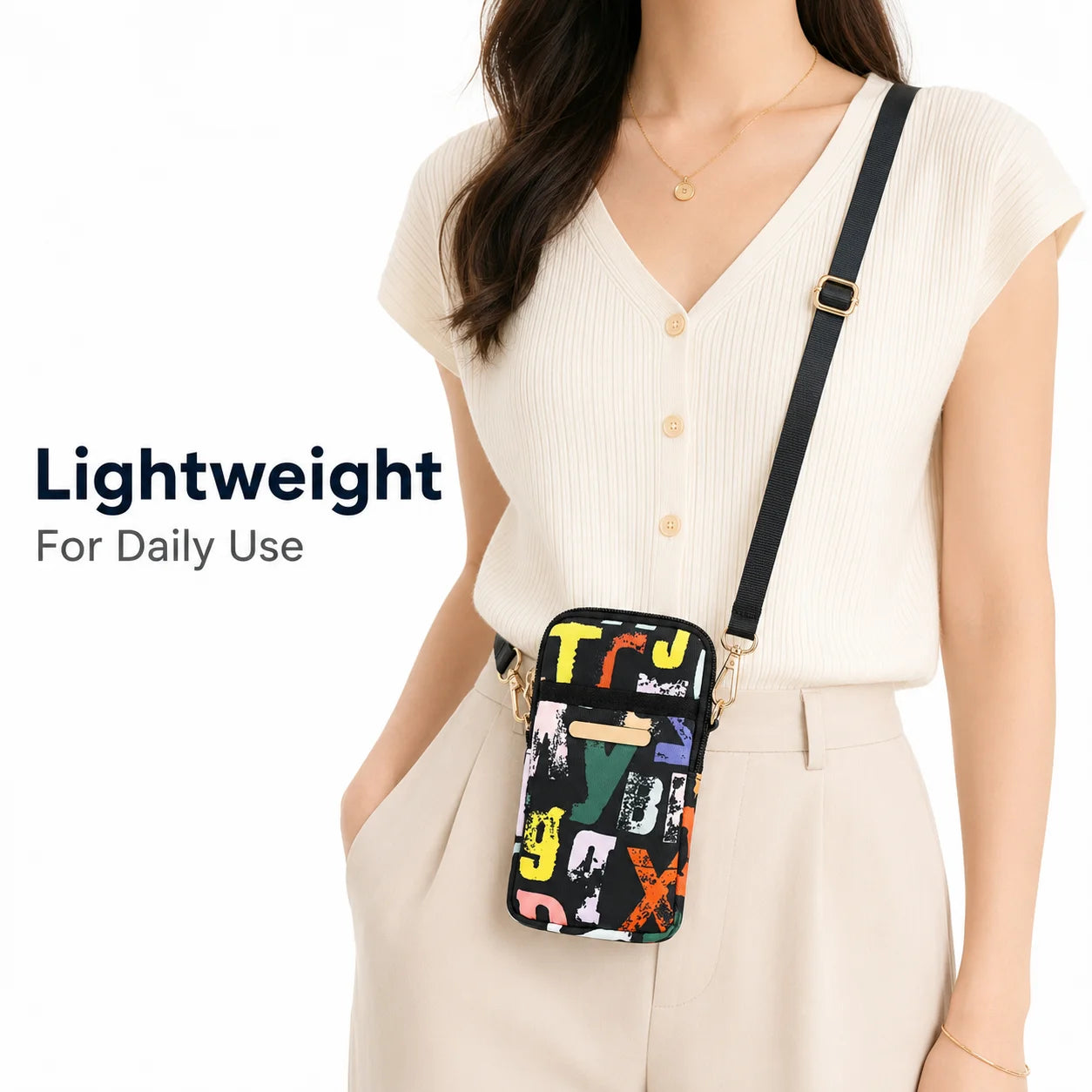 Mini Phone Crossbody Bag for Women 6.7 Inch Cell Phone Purse Running Armband Neck Wallet with Adjustable Strap