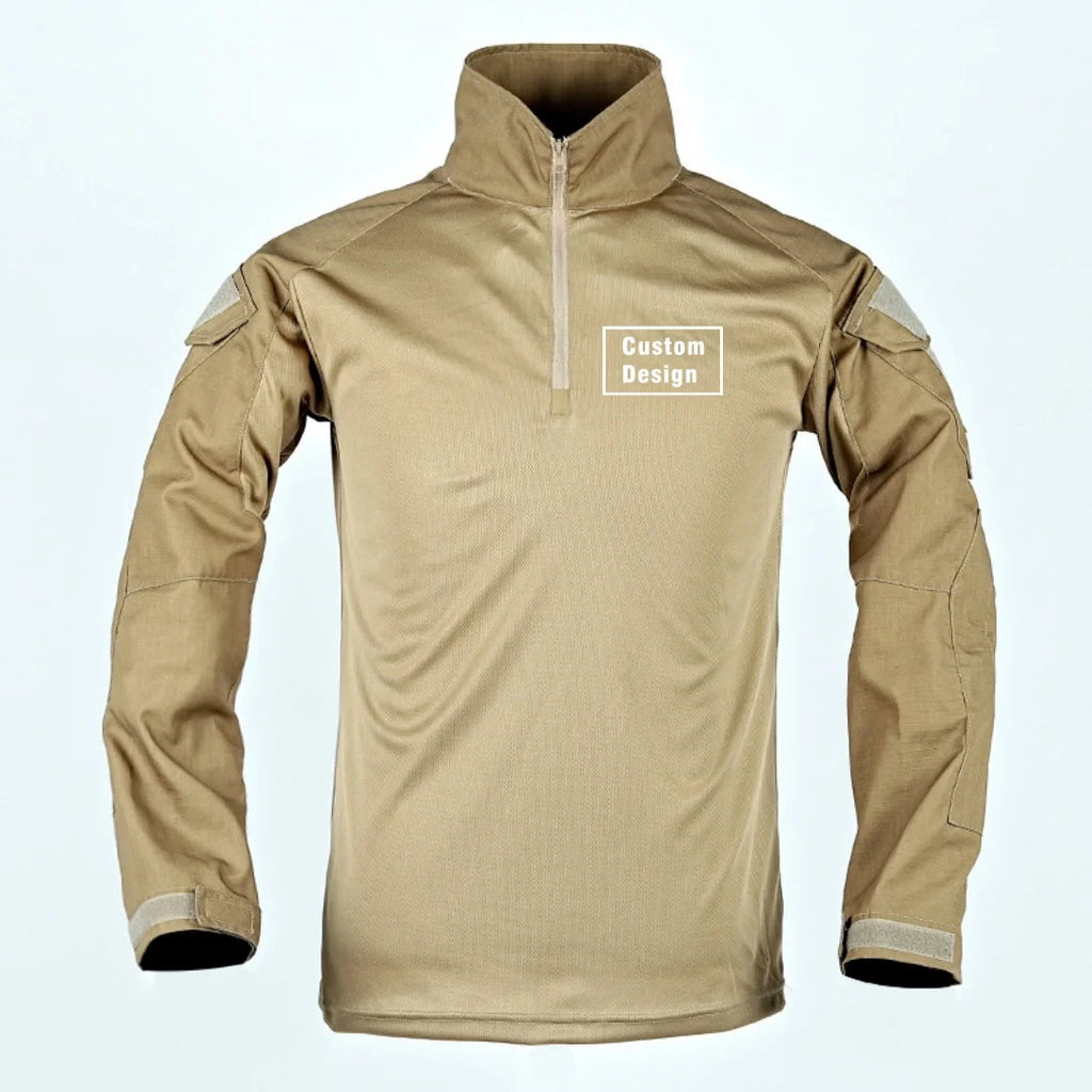 Custom Design Outdoor Military Long Sleeve Combat T-Shirt Tactical BreathableTraining Hunting Clothes Hiking G3 Work Wear Men