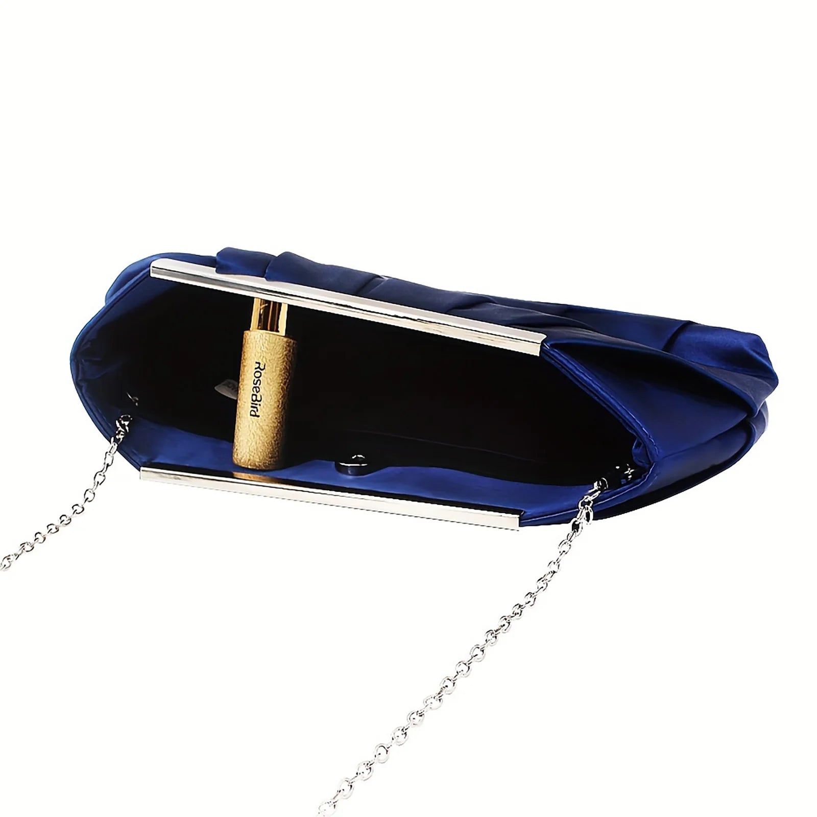 European and American pleated silk polyester dinner bag, simple and generous ladies hand bag, large capacity ladies bag