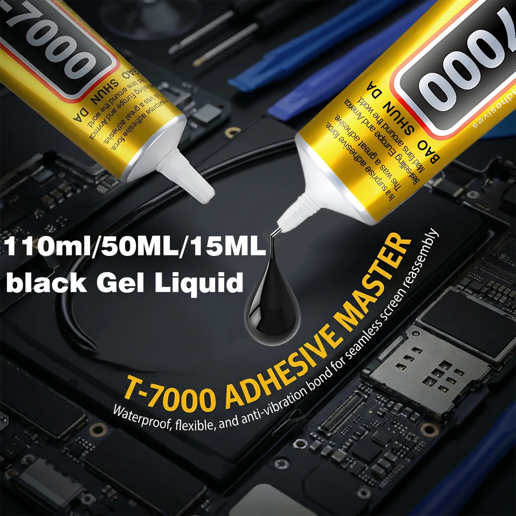 T-7000 Black Mobile Phone Screen Universal Repair Tool High-Strength Waterproof Adhesive,B7000 Elastic Glue T-7000 Glue For Tablet Screen Computer Cell Repair Universal Glue 15/50/110ML.