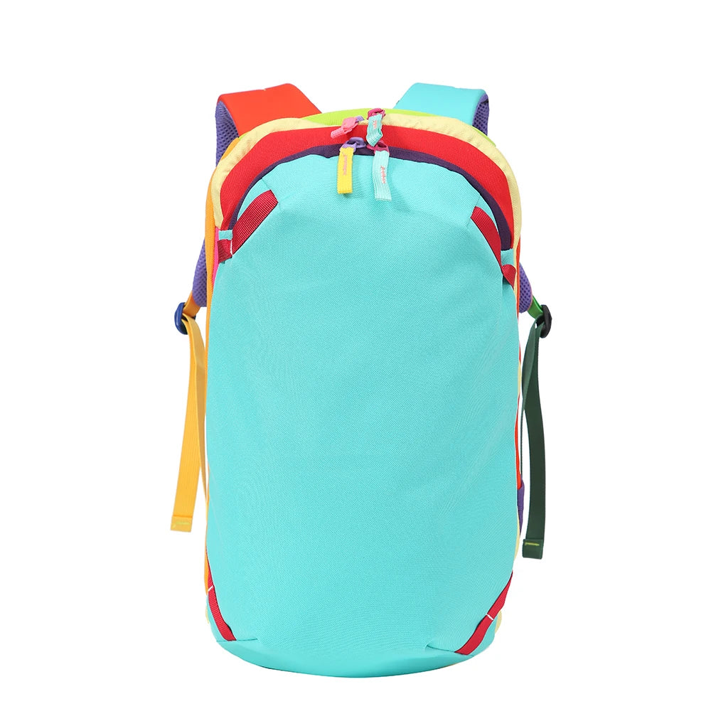 20L Large Capacity Multicolor Backpack Lightweight Fashion Color Block Travel Bag Ideal for Hiking Camping Daily Use