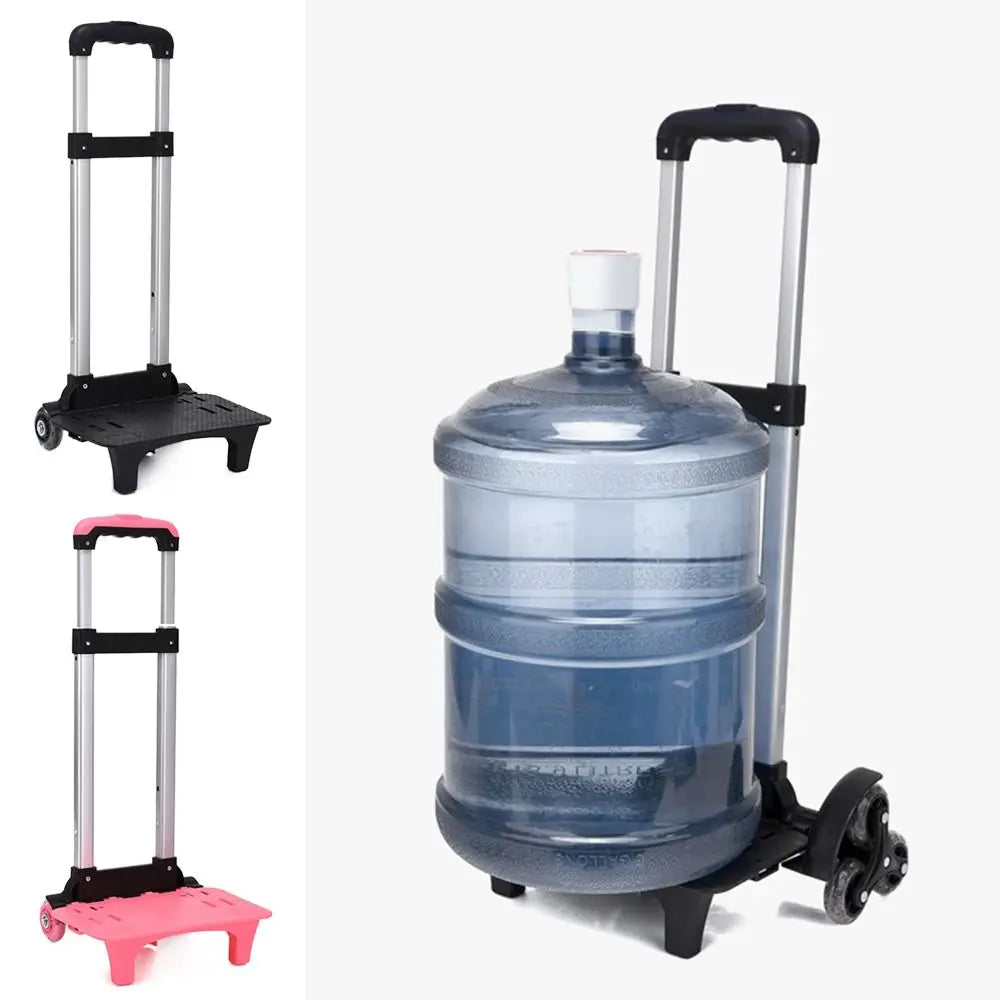Portable 2 Wheel Luggage Travel Hand Cart Pullling Rod Carrier Trolley Rack Pet Bag Student Backpack
