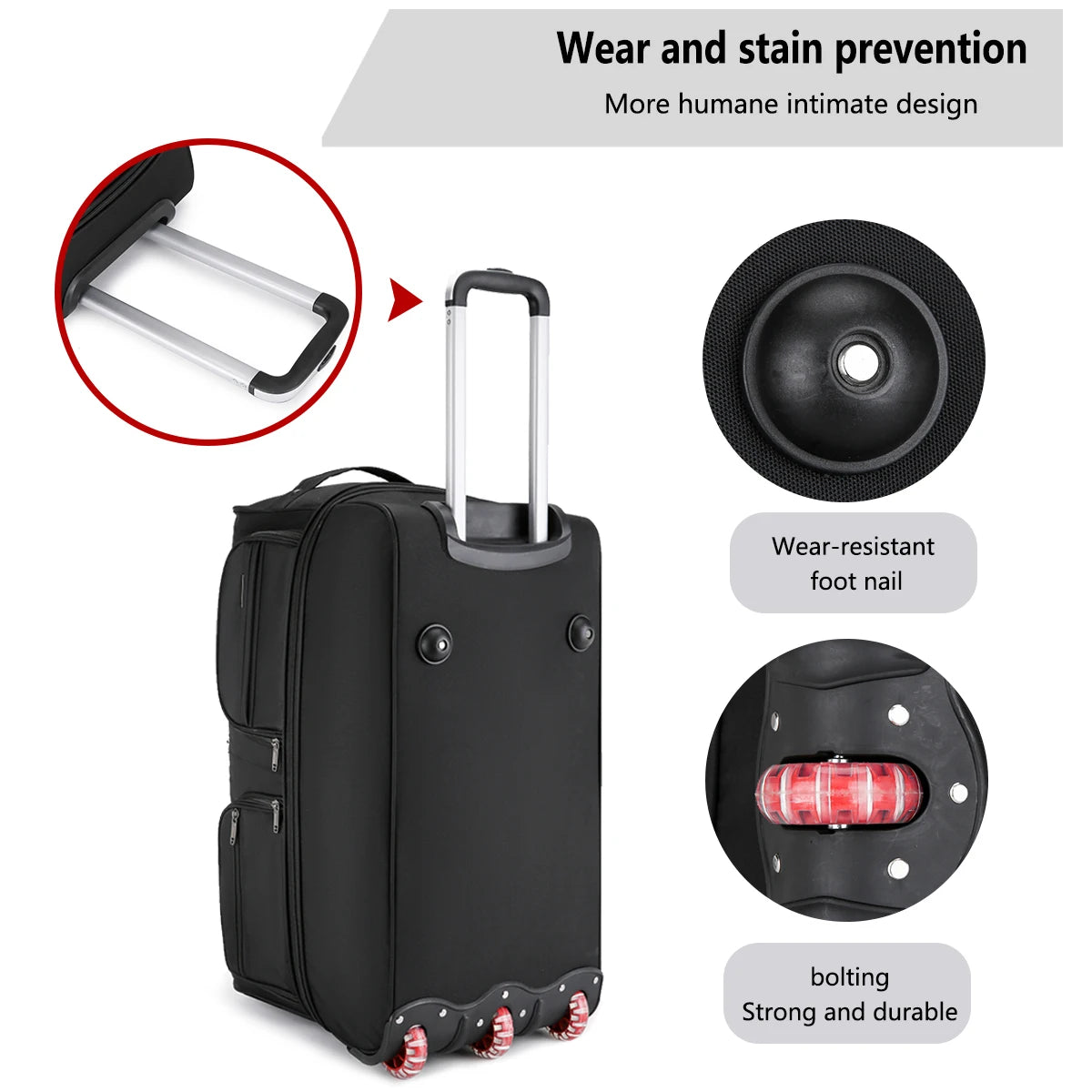 2026 New Fashion Travel Bag Women's Large-Capacity Men's Sports Bag Waterproof Travel Bag Roller Trolley Bag Duffel Bag