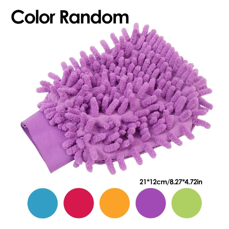 Microfiber Car Wash Gloves Ultra Absorbent Washing Cars Sponge Auto Gloves Scratch Free Microfiber Auto Cleaning Tools 1/3/5pcs