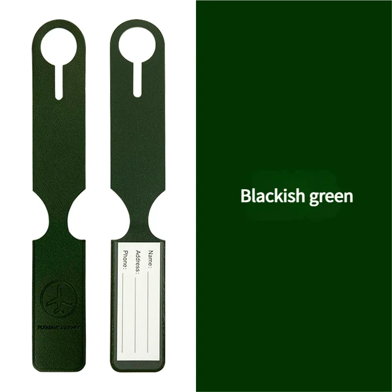 Long-Strap Durable PU Luggage Tag for Air Travel – Quick Baggage Identification, Writeable ID Card Slot & Tear-Resistant Design