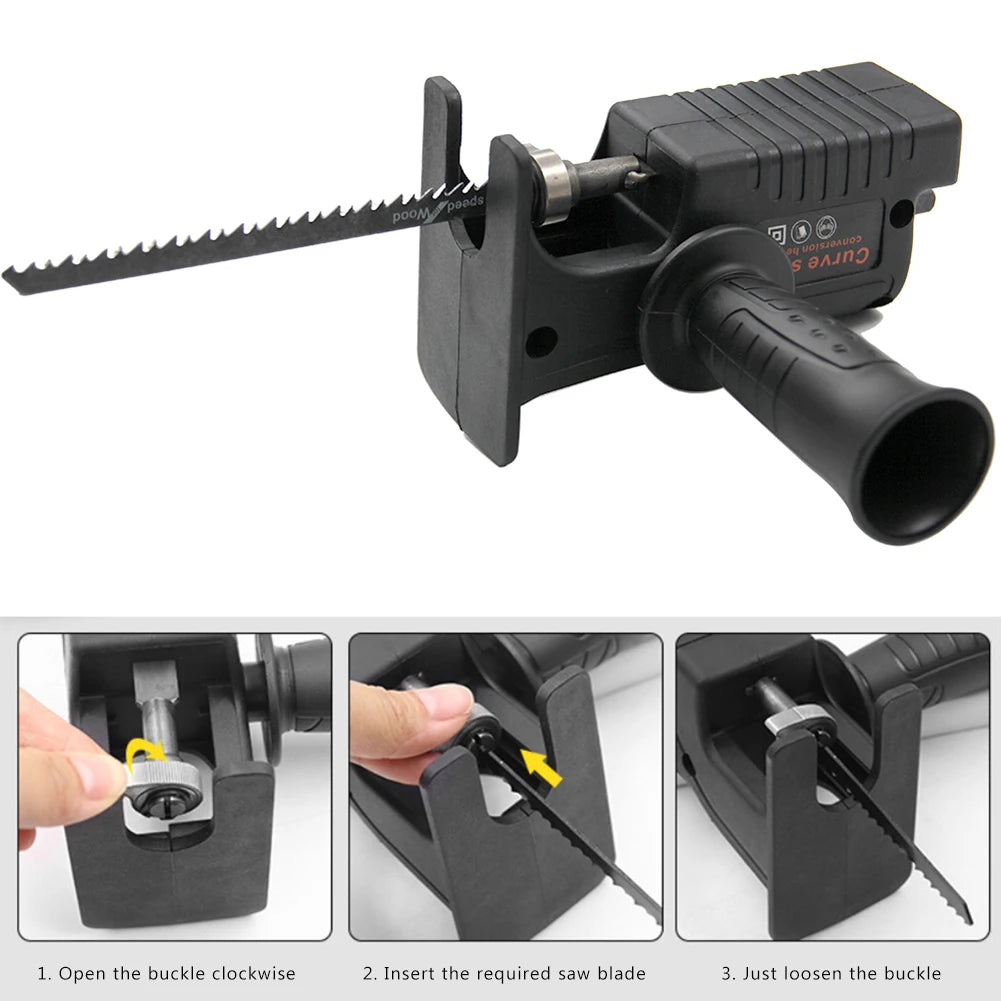 Portable Reciprocating Saw Adapter Electric Drill Modified Tool Drill To Jig Saws Cutting Tool for Wood Metal Plastics Cutting