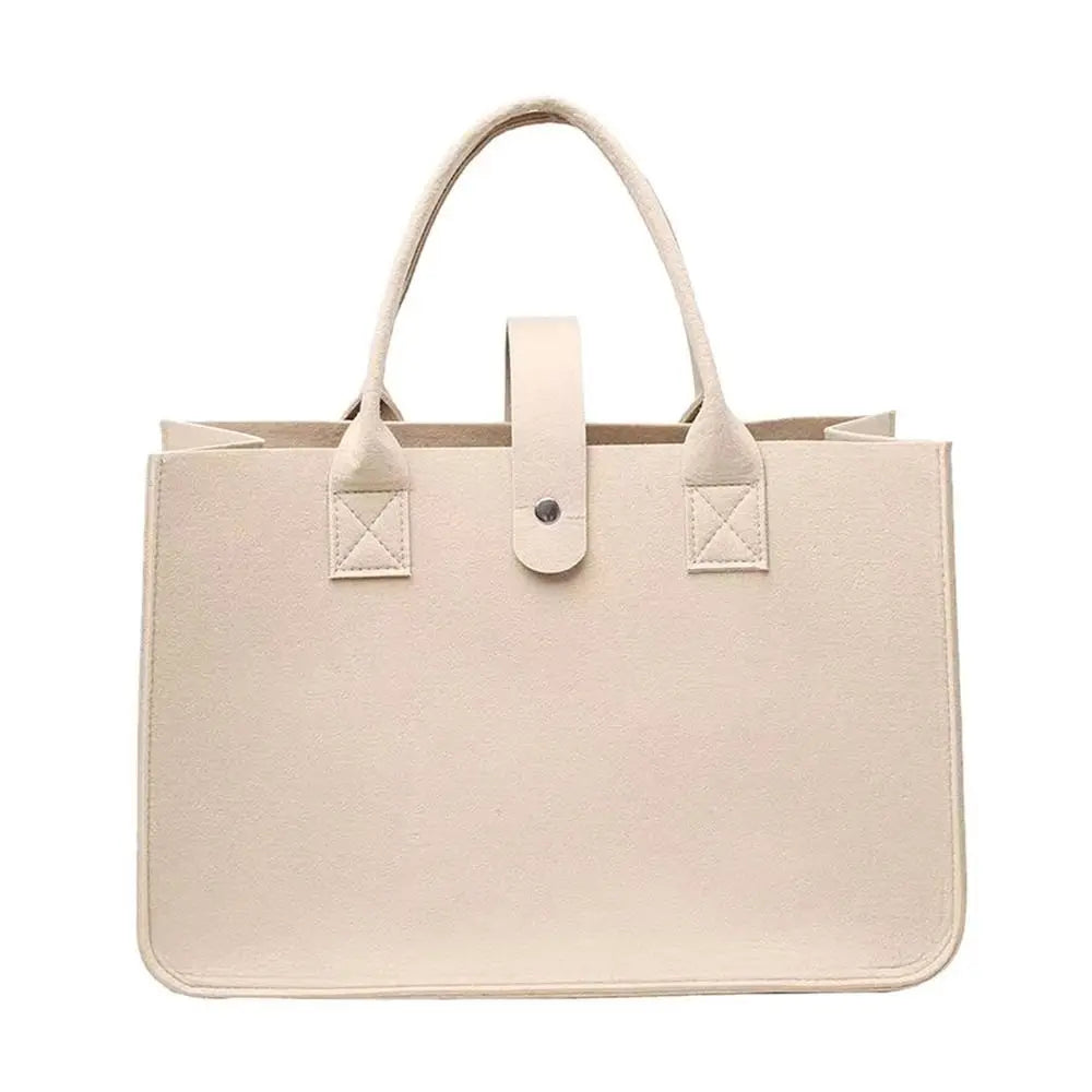 Portable Large Capacity Mummy Bag  Women Felt Shoulder Bag Simple Solid Color Messenger Bag Handbag Travel Casual Crossbody Bags