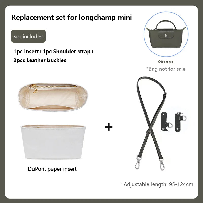 Leather Replacement Crossbody Bag Strap,Bag Shoulder Strap Fit for Longchamp Mini,Length-Adjustable Bag Strap,Bag Accessories