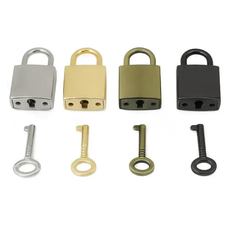 Portable Mini Metal Padlock Durable Anti-Theft Luggage Lock with Keys for School Locker Travel Baggage Storage Box