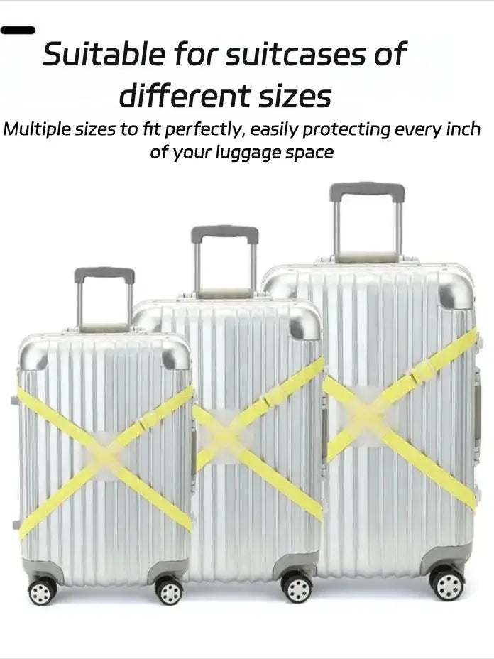 SCANDIHOME Travel  Luggage Strap Adjustable Suitcase Belts Crossed Luggage Suitcase Packing Buckle Elastic Strap Protect Tie