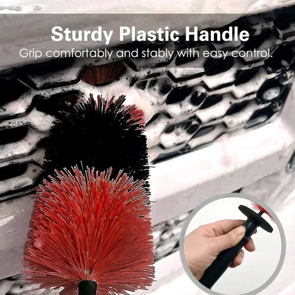 Auto Wheel Long Soft Cleaning Brush Car Wheel Brush Rim Tire Detailing Brush Car cleaning for Wheels Rims Exhaust Vehicle Engine