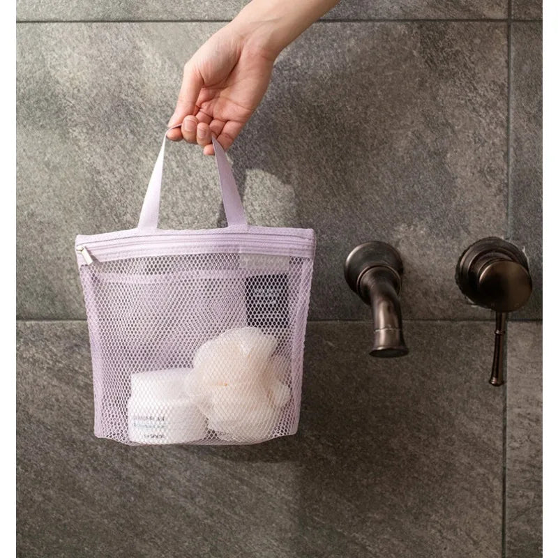 Mesh Toiletry Storage Bags Handbags Portable Travel
