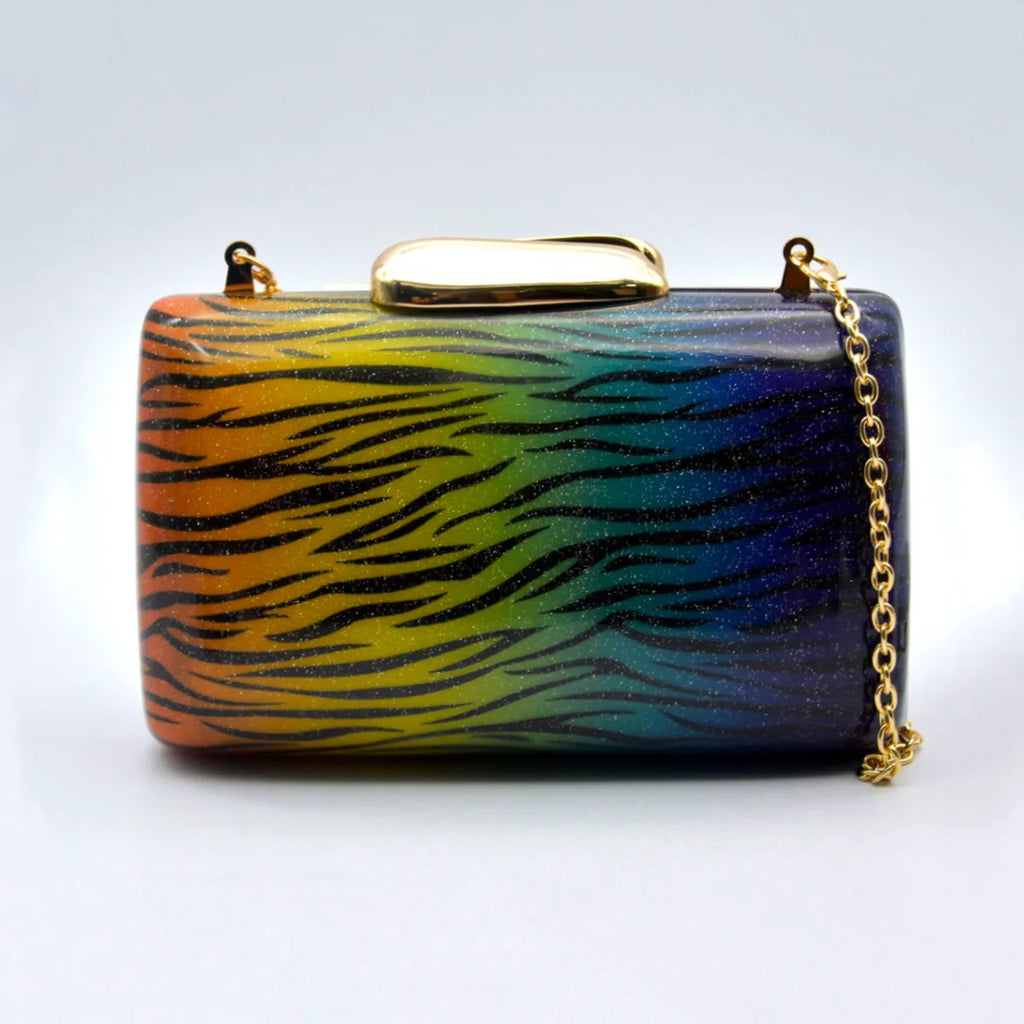 Acrylic clutch bag women designer evening party box purse 2025 new pink green white color handbag wholsale