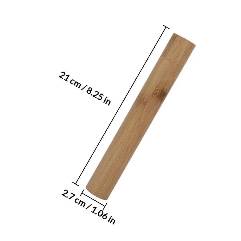 2Pcs Compact Toothbrush Case Portable Travel Storage Box Wood Color Toothbrush Holder Outdoor Organizer Storage Holder