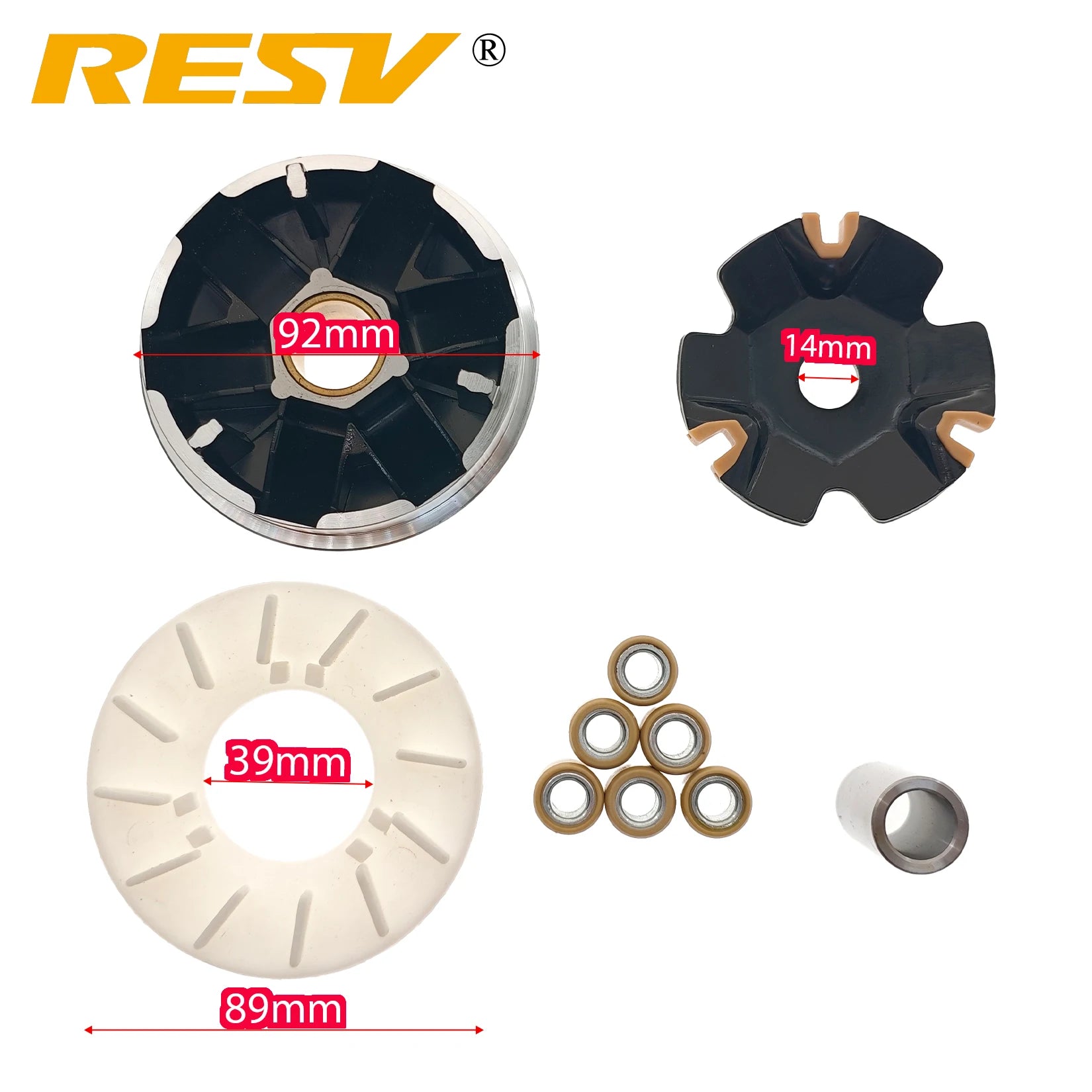 RESV for KYMCO GY6-50 HM50 Modified Upgraded Racing Variator Drive Face Pulley Assy. High Performance