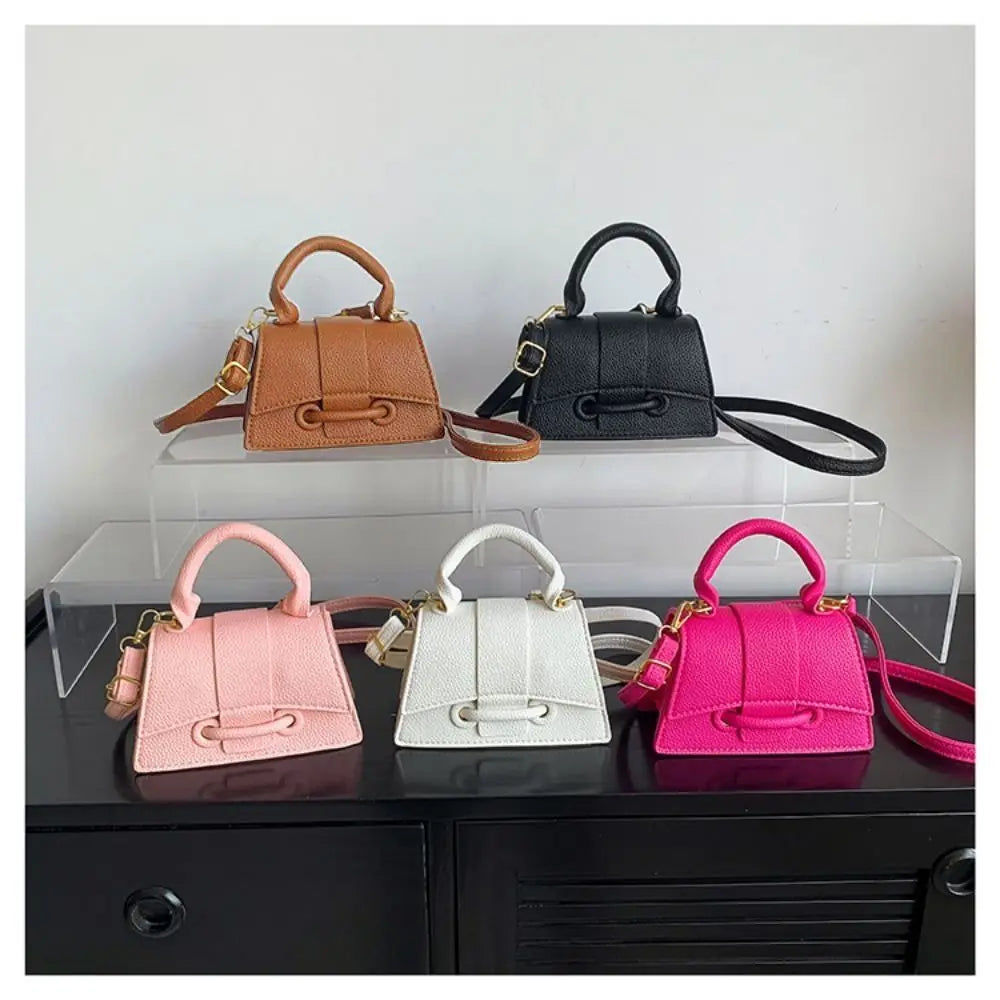 High Quality PU PU Leather Bag Solid Color Shoulder Crossbody Bag Buckle Square Bag