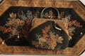 Lost in Vinatge 1950s Floral Tapestry Embroidered Bag Gold Chain Handle Petitpoint Clutch Antique Kiss Lock Small Evening Bag