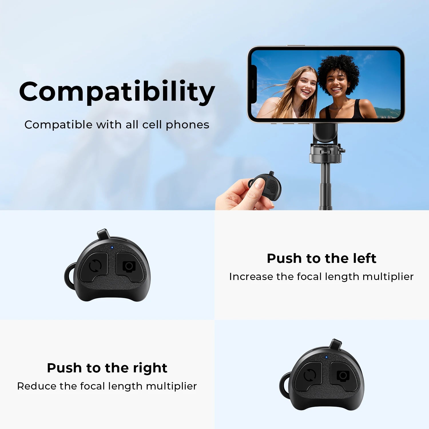 Magnetic Phone Holder 360° Rotation Pocket Selfie Stick With Bluetooth Remote Adjustable Desktop Stand for Live Streaming