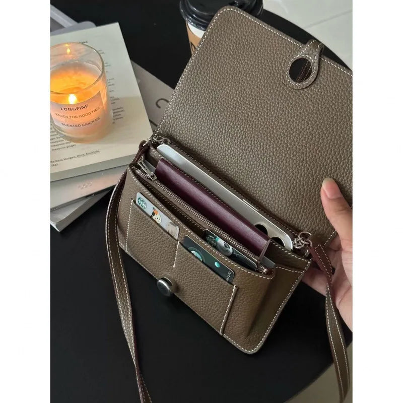 New PU Crossbody Mobile Phone Bag Convenient Multifunctional Passport Card bag Three In One And One Handheld Bank Card Wallet 가방