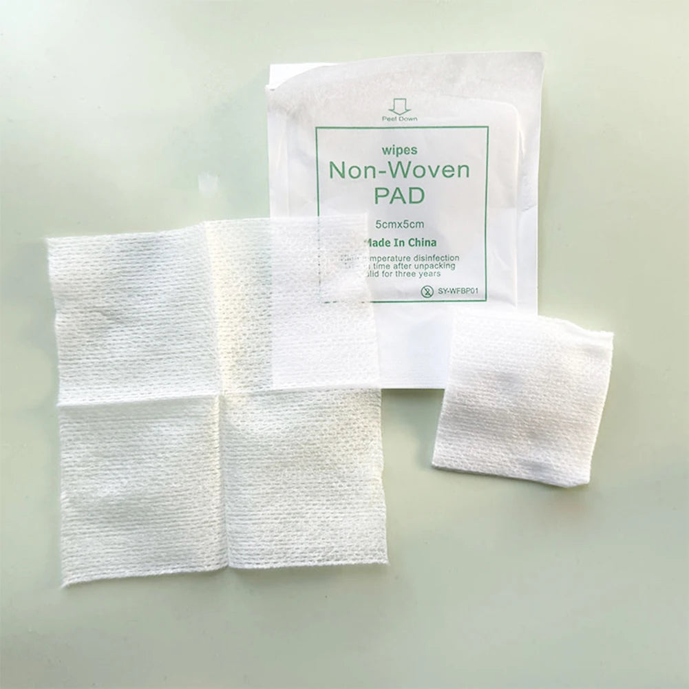 50/100pcs Sterile Non-woven Gauze Pad Wound Care Supplies Gauze Pad Cotton First Aid Waterproof Wound Dressing