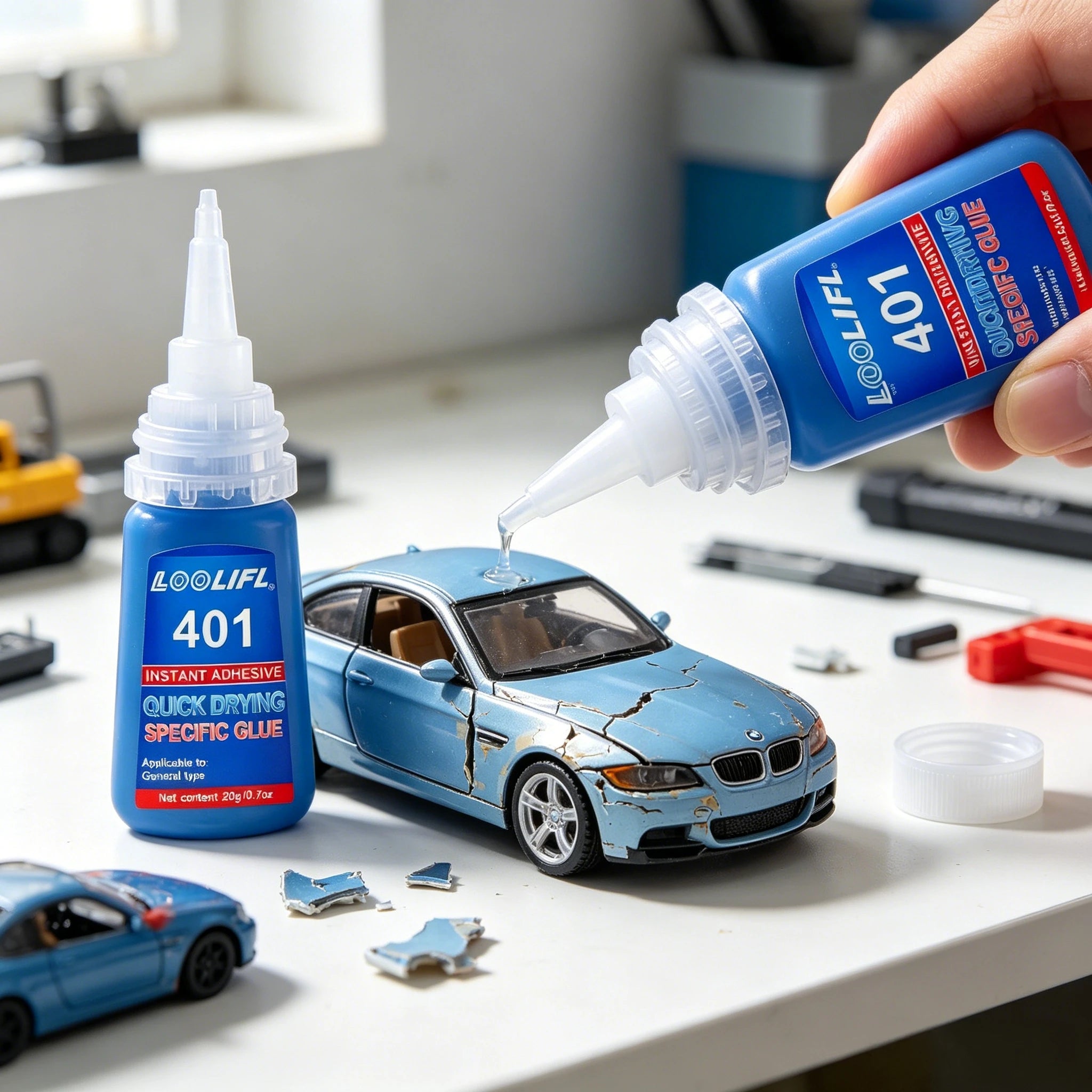 401 Instant Glue: Shoe Glue, Fast-Curing Waterproof Strong Adhesive for Rubber, Wood, Glass, Daily Repair