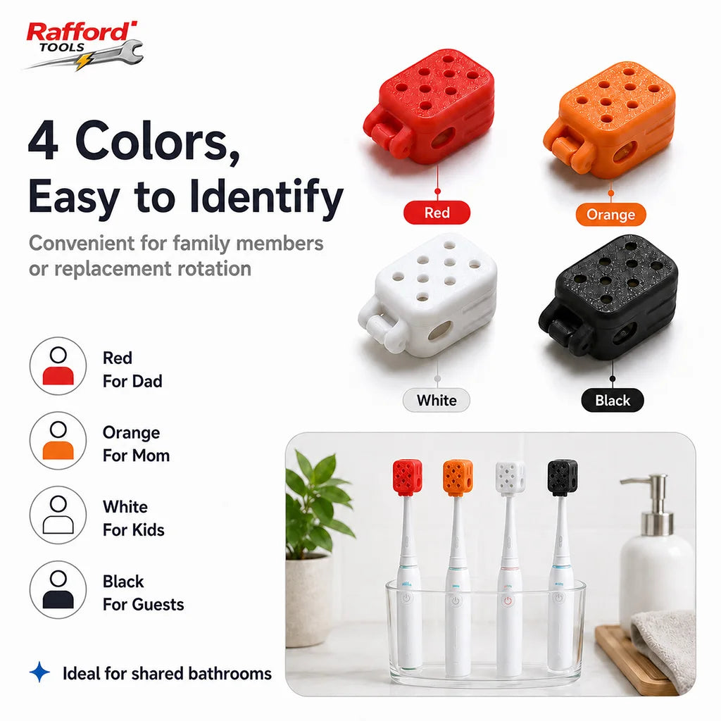 Rafford4PCS Electric Toothbrush Head Caps, Ventilated Dustproof Travel Covers, Portable Brush Head Protectors for Oral-B