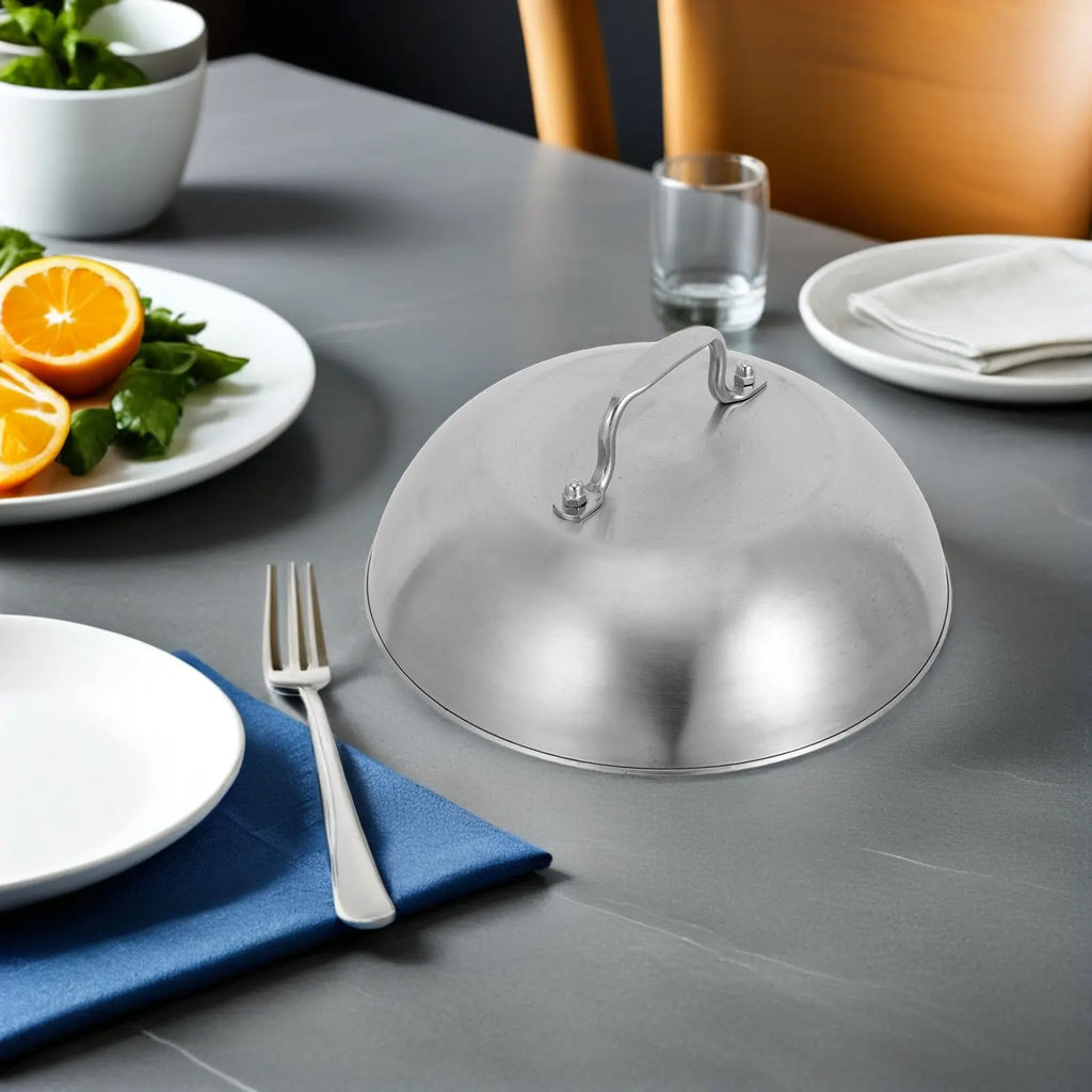9 Inch Stainless Steel Dome Basting Cover Grill Lid for Cheese Melting Burger Dome Roasting Tray Lid Skillet Lids