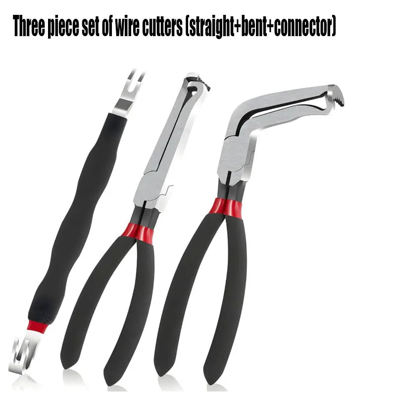 3-Piece Electrical Connector Disconnect Pliers Set, Fuel Line Separator & Spark Plug Removal Tool