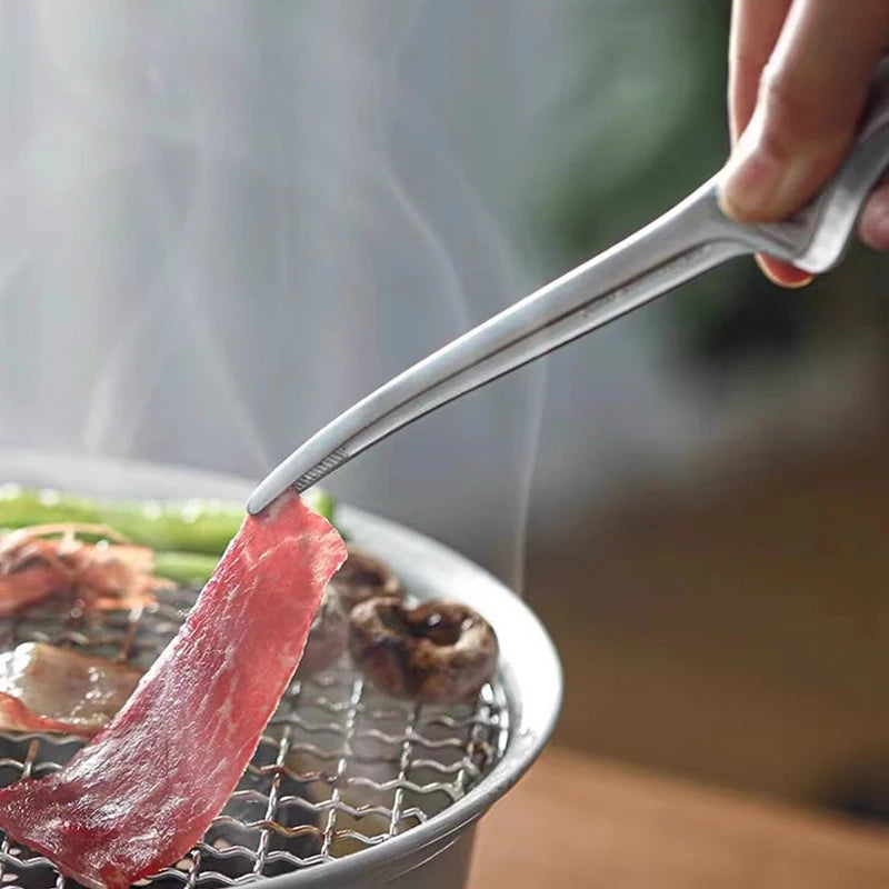 BBQ Food Tongs Barbecue Clips Stainless Steel Kitchen Accessories Cooking Outdoor Grilling Non-Stick Steak Clamp Baking Tool
