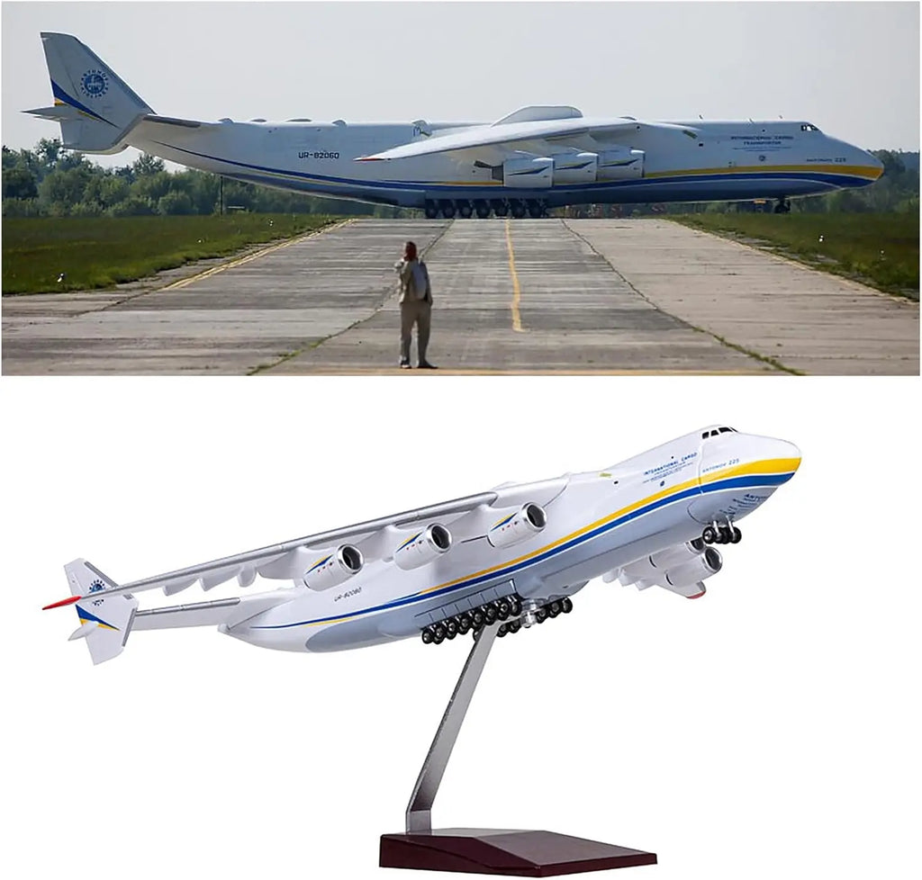 1:200 Scale AN225 Model Airplane Openable Cabin 17-inch Length Resin Aircraft Model Toy for Gifts and Collections