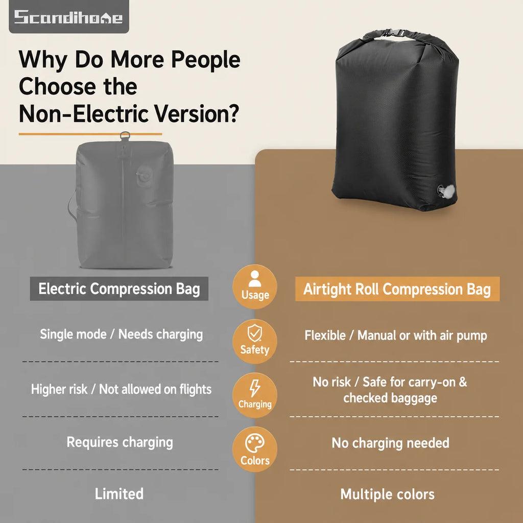 Luggage Vacuum Compression Bag Pump Free Reusable Vacuum Storage Bag 70% Space Save Waterproof Travel Clothes Sealed Packing Bag