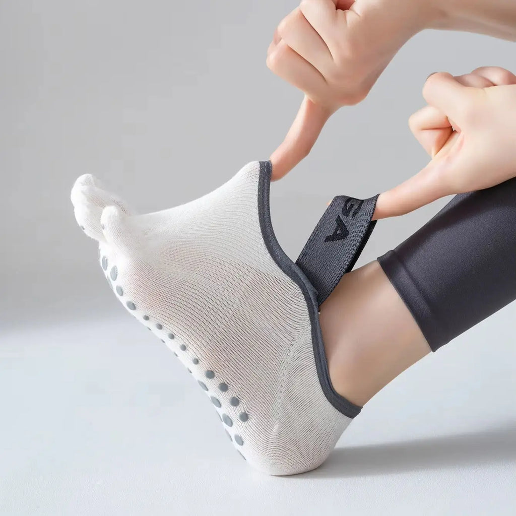 Women's gradient colored yoga non slip socks, professional non slip boat socks, Pilates breathable sports fitness socks
