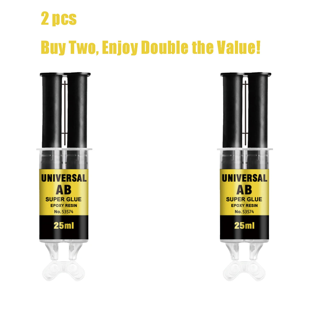 25ML Epoxy Resin AB Casting Adhesive High Temp Resistance Waterproof Super Strong Bond Repair Cracked Multipurpose Glue for Home