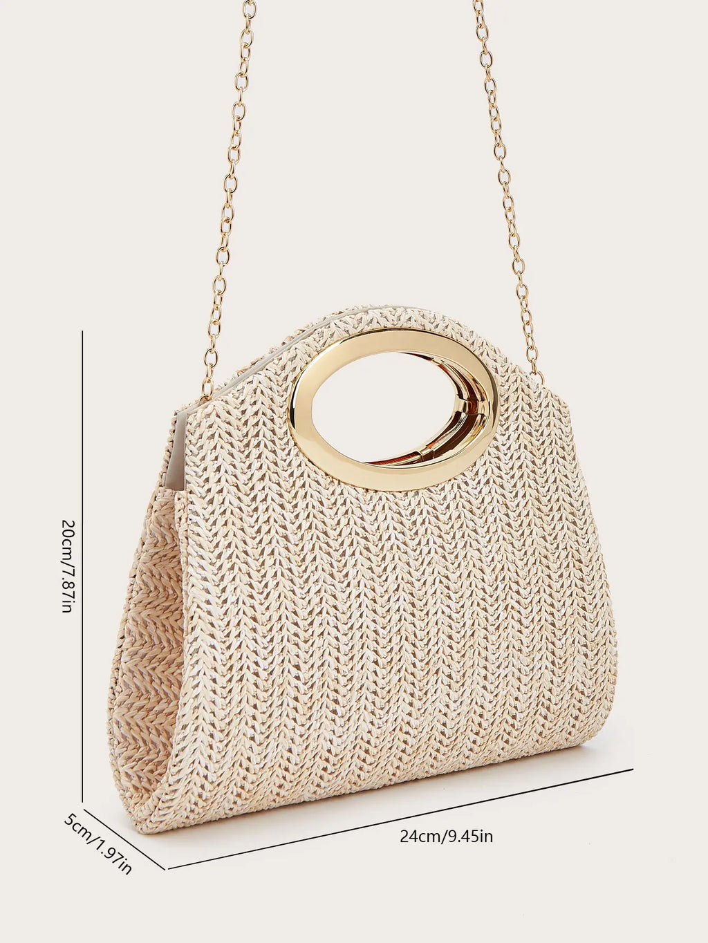 New Fashionable Woven Handbag for Women, Versatile for Holidays, Beach, Business Commuting, Casual, Simple, Beach, and Vacation Essentials