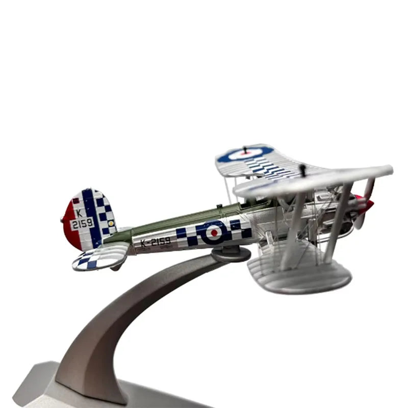 1:72 British Royal Air Force K-2159 Bristol Bulldog Biplane Propeller Fighter Diecast Metal Airplane Plane Aircraft Model Toy