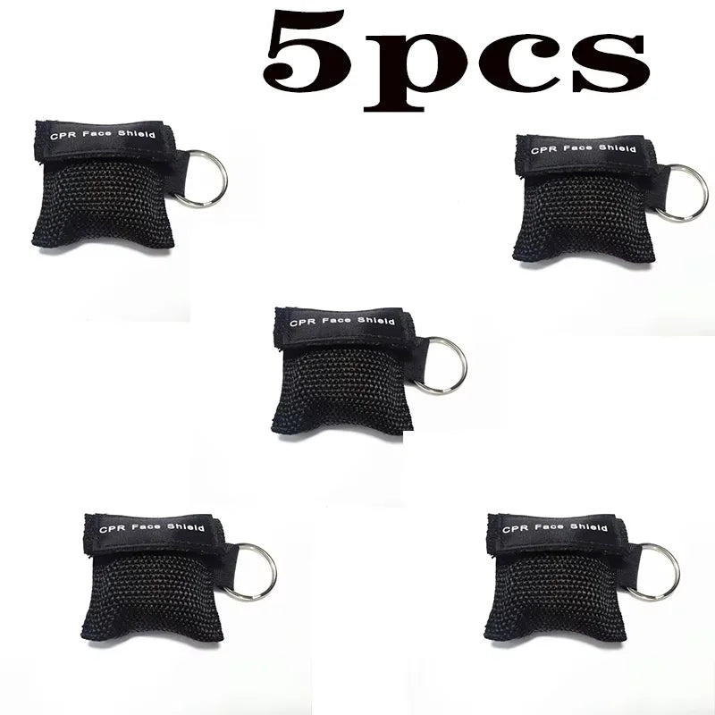 1~10pc Outdoor Rescue Health Care Tools Jetting Resuscitator MaskKey chain First Aid Emergency Face Shield CPR Mask Professional
