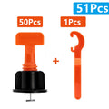 11-204Pcs Ceramic Floor Tile Leveling System Clips Spacers Porcelain Leveler Kit Construction Tools For Tile Laying Wall Fixing