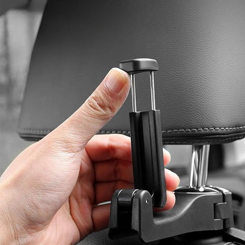 2 in 1 car headrest hook for car multi-function rear car mobile phone bracket hook, for bag